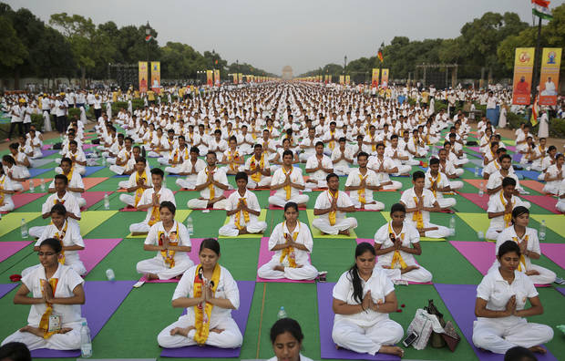 Celebración internacional del Dìa Mundial del Yoga.