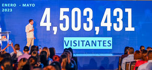 En cinco meses llegaron al país más de 4.5 millones de visitantes.