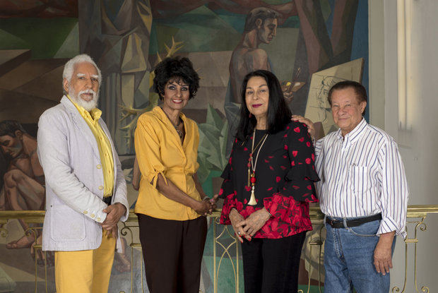 Los artistas, Antonio Guadalupe, Elsa Núñez, Rosa Tavárez y José Perdomo