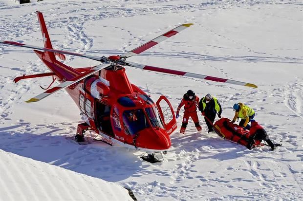 Tommy Ford, evacuado en helicóptero tras una fuerte caída.