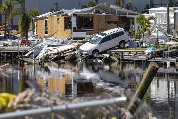 Vista, del 2 de octubre de 2022, en la que se observa los estragos causados por el huracán Ian en Fort Myers Beach, Florida. 