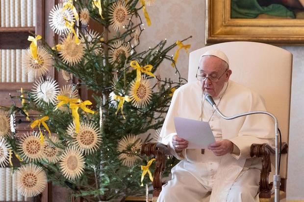 Imagen facilitada por el Vaticano del papa Francisco este miércoles durante la Audiencia semanal.