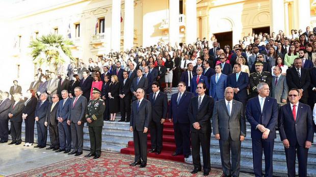 Presidente durante acto de homenaje a la Bandera Nacional