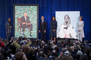 Barack y Michelle Obama, la primera pareja afroamericana en la Galería Nacional del Retrato de Washington