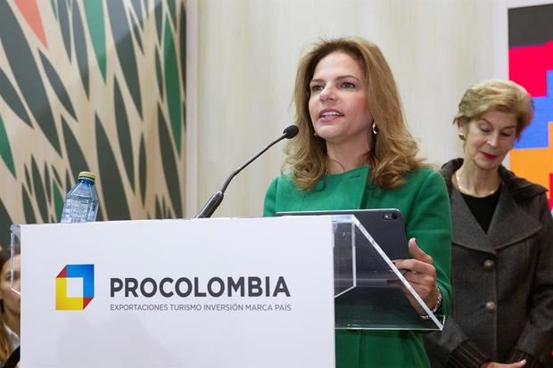 En la imagen un registro de la presidenta de Procolombia, Flavia Santoro, quien explicó que 'Colombia, el país más acogedor del mundo', no es una campaña de publicidad sino 'una estrategia de comunicación a largo plazo'.