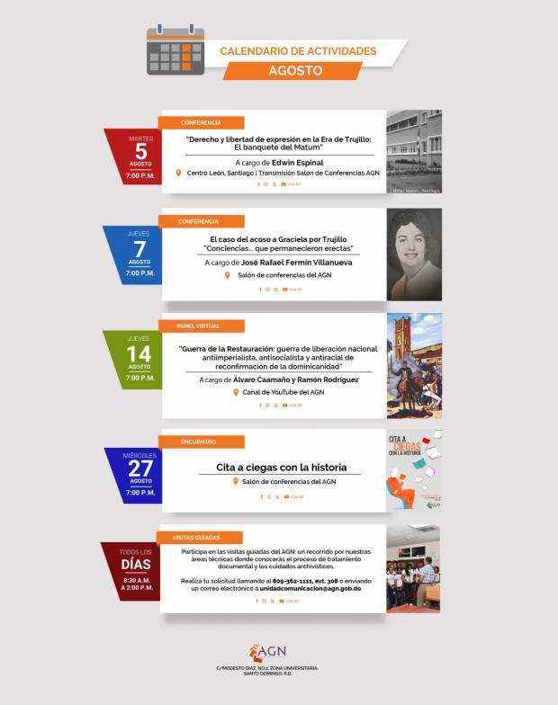 Actividades del AGN en Agosto: participa en eventos culturales y educativos