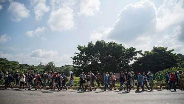 Caravana de migrantes hondureños