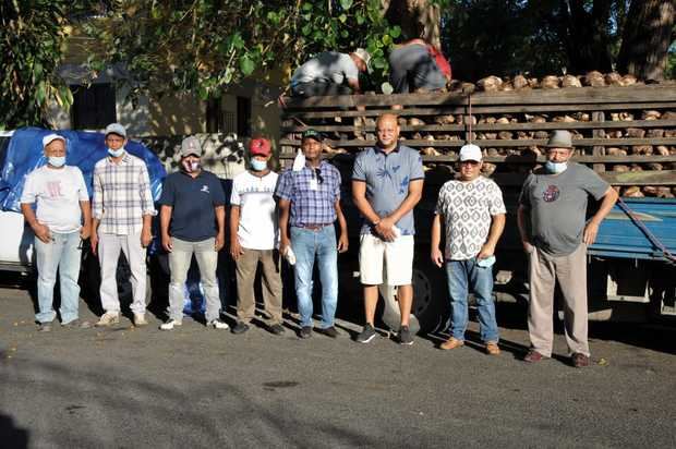 Veinticuatro pequeños productores reciben siete mil cepas para incentivar la producción de plátanos.