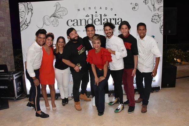 Chefs participantes en el Mercado de la Candelaria.