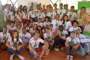 Participantes en el campamento