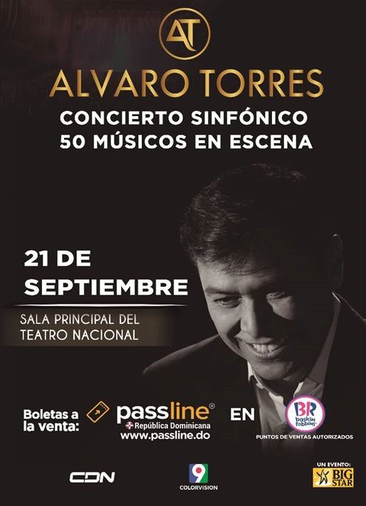 Álvaro Torres ofrecerá concierto sinfónico en el Teatro Nacional