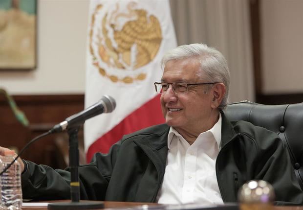 el mandatario mexicano Andrés Manuel López Obrador, durante una reunión de trabajo en Palacio Nacional, en la Ciudad de México.