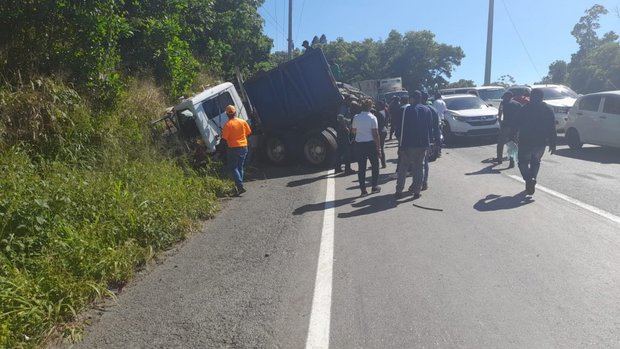 Imágenes del accidente de la Autopista Duarte.