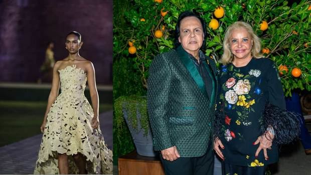 El diseñador Leonel Lirio y Rosa Hernández de Grullón, Embajadora dominicana ante el Reino Unido.