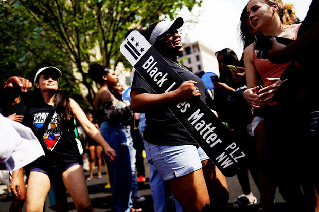 En la Black Lives Matter Plaza, de Washington.