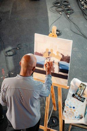 El artista plastico Miguel Moya.