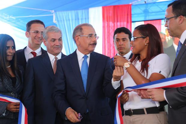 Presidente Medina durante la inauguración