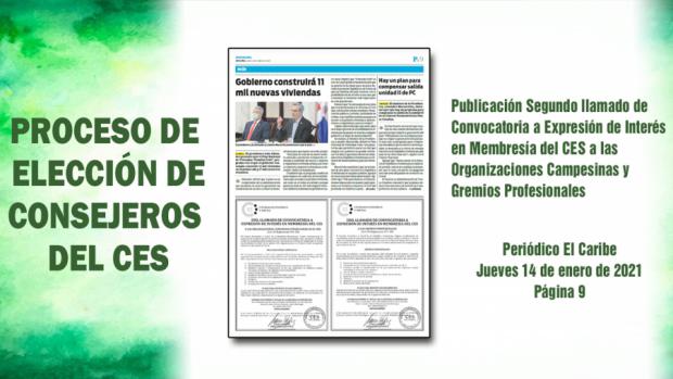 CES convoca a organizaciones campesinas y gremios profesionales para integrar el pleno