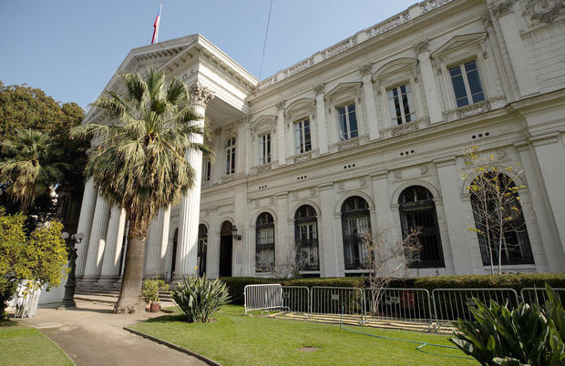 Fotografía de la sede de la Convención Constitucional, organismo encargado de la redacción de la nueva Constitución de Chile, situada en el ex Congreso Nacional, el 13 de mayo de 2022, en Santiago, Chile.