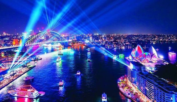 El Festival Vivid de Sidney arrancó con una serie de instalaciones luminosas en diversos puntos de la ciudad.