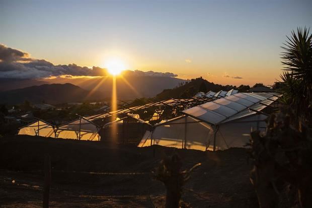 Vista de la zona agrícola frecuentada por el turismo en la localidad de Tierra Blanca de la provincia de Cartago, al este de San José (Costa Rica).