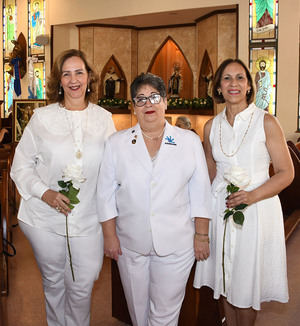 Anna Brisindi, Rosa María Guerra-Rodríguez y Elba Mateo de Paradas.