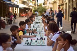 Participantes en el Torneo de Ajedrez Conde Peatonal organizado por FUNDAC.