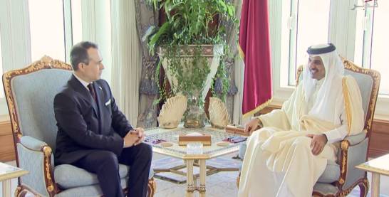 Embajador Federico Cuello Camilo y el Sheikh Tamim bin Hamam Al Thani,