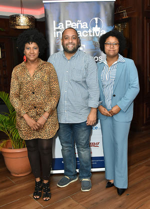 Karina Jiménez, Orlando Jérez y Coralis del Orbe.