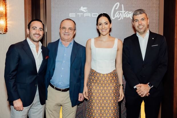 Jean Pierre Taboada, Antonio Castañer, Marines Planchart y Daniel Vancells (CEO de Castañer).