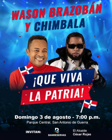 Conciertos de 'Viva la Patria' llegan este sábado y domingo a los municipios de San Luis y Guerra