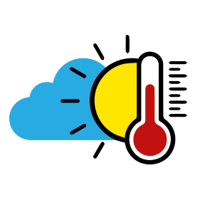 Temperaturas calurosas y chubascos locales en algunos puntos del país