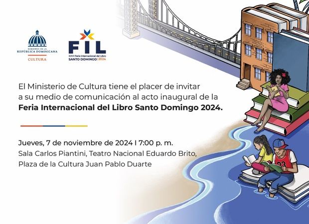 Invitación al acto inaugural de la Feria Internacional del Libro Santo Domingo 2024