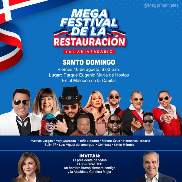 Realizarán Mega Festival de la Restauración del 14 al 25 de agosto 2024