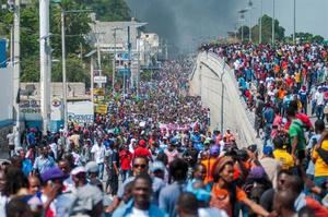 Multitudinaria protesta en Haití en segundo aniversario del presidente Moise 