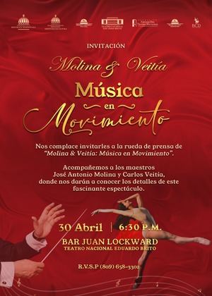Teatro Nacional Eduardo Brito presenta Molina y Veitia: Música en Movimiento