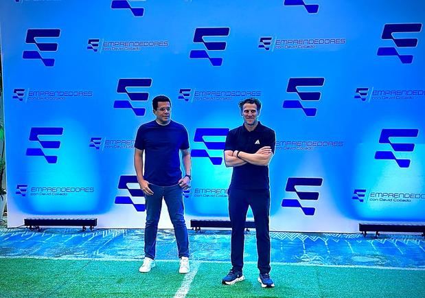 David Collado y Diego Forlán
