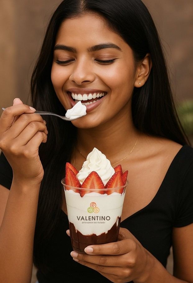 Fresa Crema propuesta de Helados Valentino
