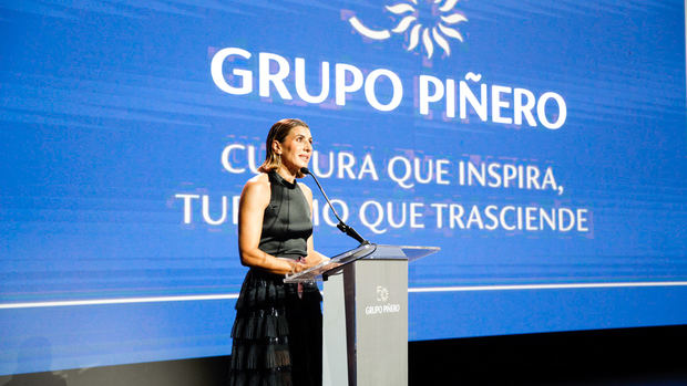 Isabel Piñero durante sus palabras de agradecimiento.