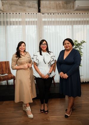 Luisangela Solozarno, Mariel Mejía y Demil Ramírez.