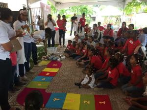 JMMB realiza actividad recreativa con niñas de la Fundación MADELAES