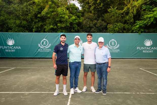 Joan Soler, Frank Elías Rainieri, Carlos Alcaraz y Frank Rainieri.