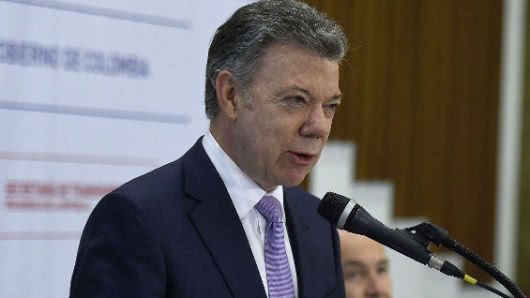  El presidente colombiano Juan Manuel Santos. 
