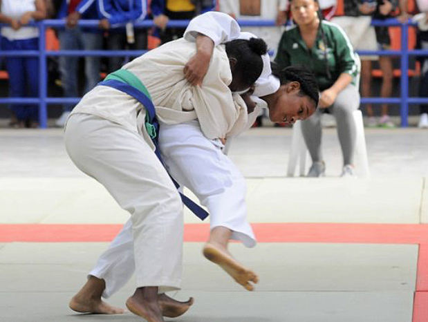 Segunda jornada del torneo de judo que se celebra en el Multiuso de Bayaguana como parte de los IX Juegos Escolares Deportivos Nacionales Monte Plata 2019.