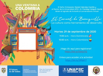 Invitación Carnaval de Barranquilla en UNAPEC.