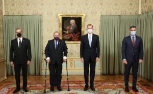 Felipe VI ofreció una cena en honor de los presidentes Alejandro Giammattei Falla y de la República Dominicana, Luis Rodolfo Abinader Corona.