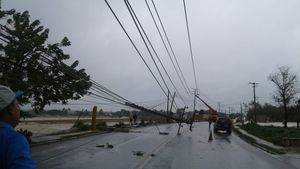 Fuertes lluvias y vientos en la República Dominicana por el huracán María