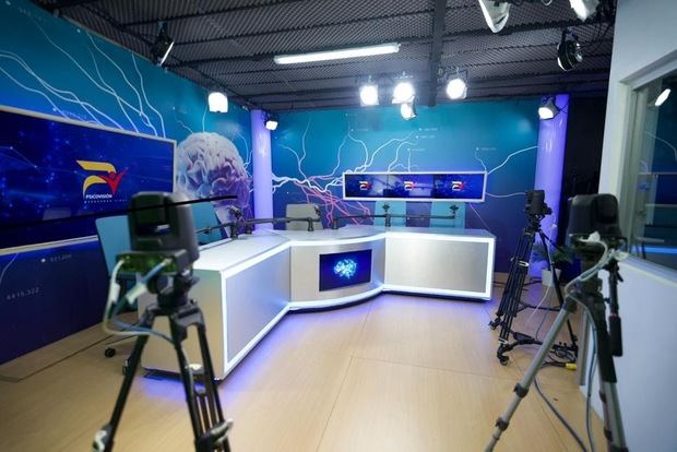 Set de televisión.