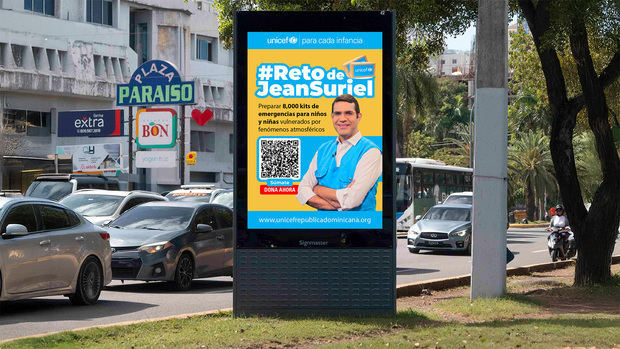 Casi el 40% de los desplazados por desastres son niños: UNICEF lanza campaña preventiva con Jean Suriel.