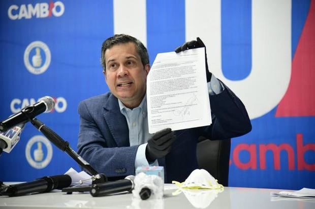 Orlando Jorge Mera del Partido Revolucionario Moderno, PRM, quien denunció este jueves 'graves irregularidades' en la licitación de compras de artículos sanitarios para hacer frente al coronavirus.